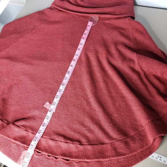 Plume & Thread USA Made Cowl Neck Poncho Top Coastal Grandma Gorp Size Medium - Picture 9 of 14